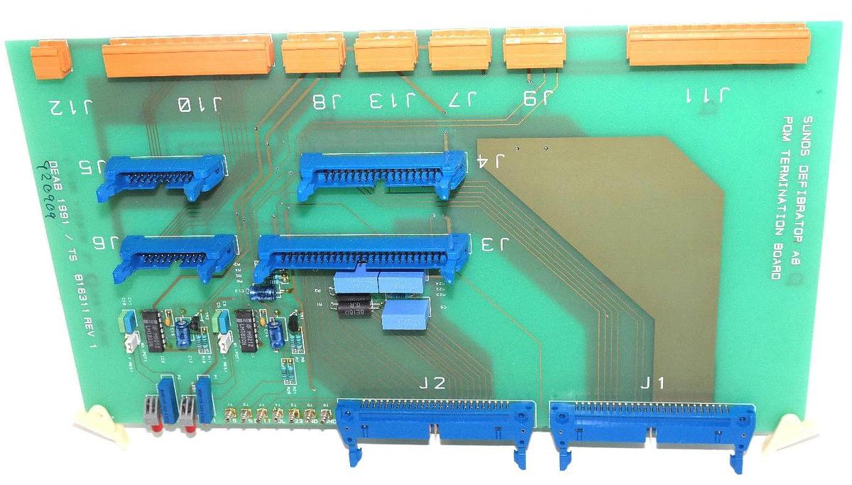 Used SUNDS DEFIBRATOR AB PQM TERMINATION BOARD DEAB 1991 / TS B16311 REV 1, 9007750
