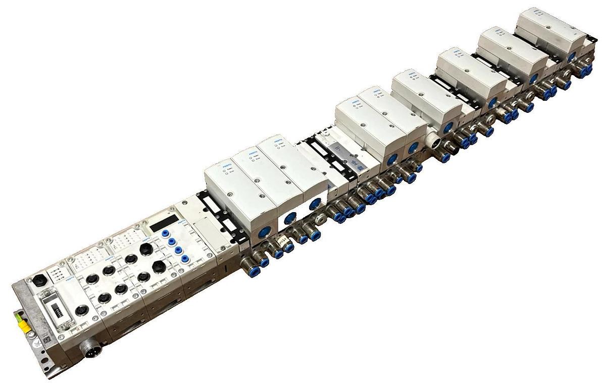Used Festo CPX/MPA-S Terminal | EtherNet/IP CPX-FB32 | (9) VPPM Proportional (6) MPA2