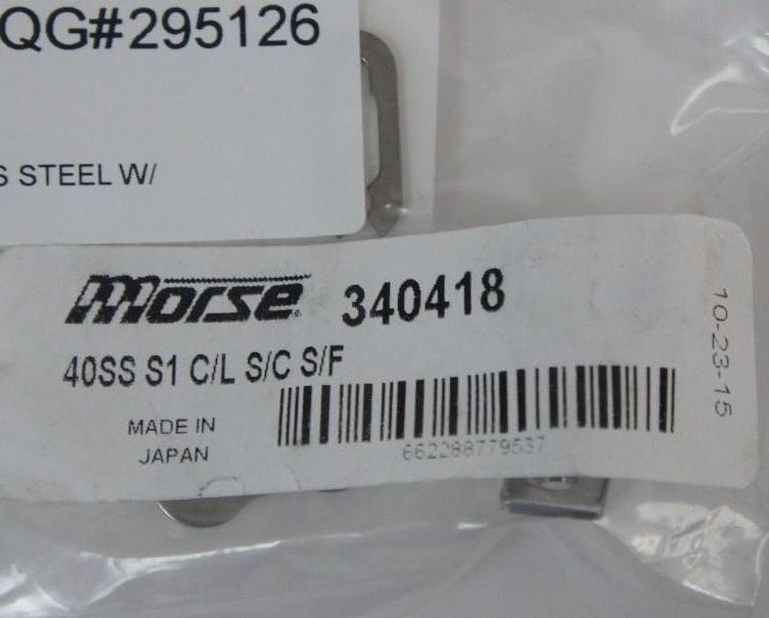 LOT OF 31 NEW MORSE 40SS-S1-CL-SCSF CONNECTING LINKS #40 STAINLESS STEEL