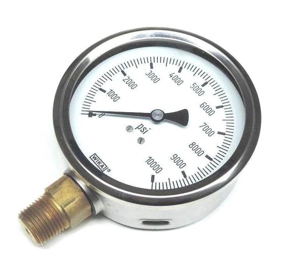 NEW WIKA 4272260 INDUSTRIAL GAUGE 212.53 4'', 1000PSI, 1/2 NPT LM