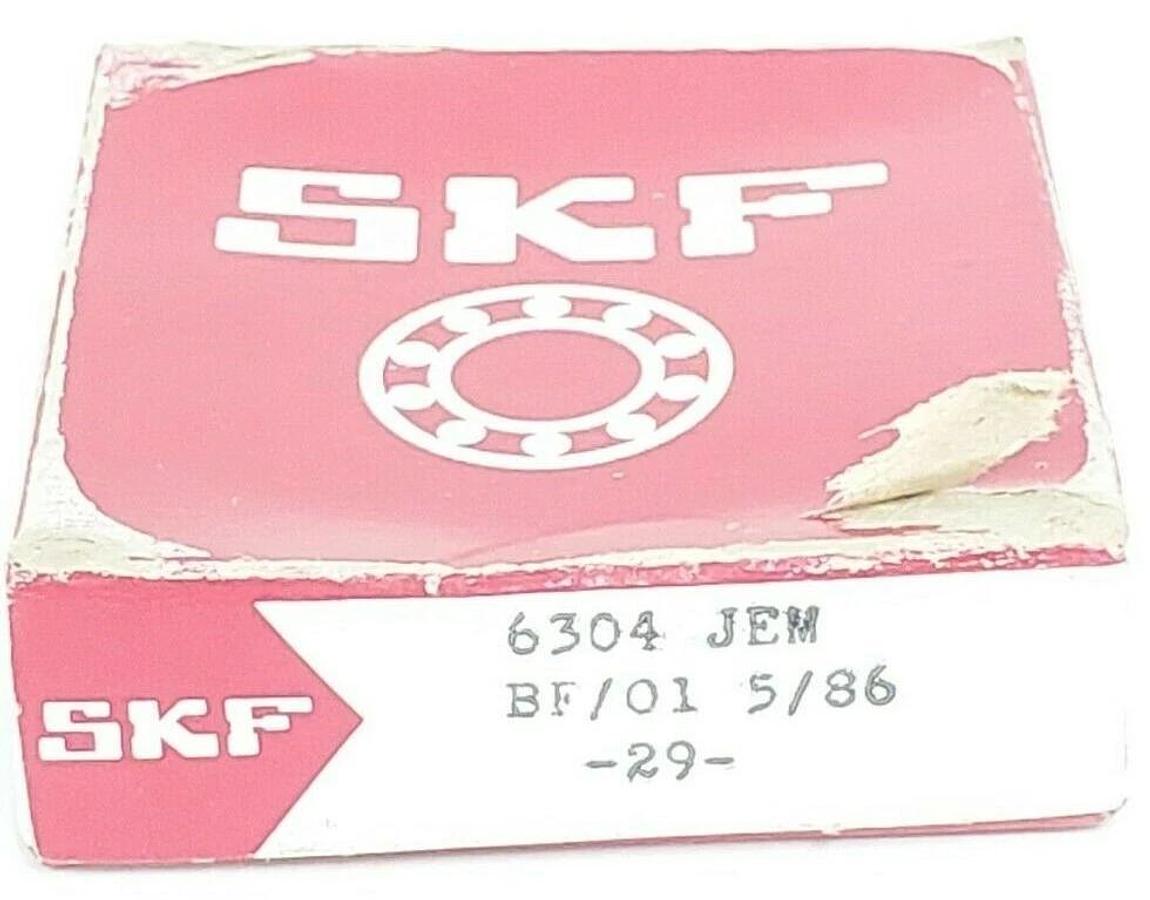 Used NIB SEALED SKF 6304JEM DEEP GROOVE SINGLE ROW BF/01 5/86, 6304 JEM