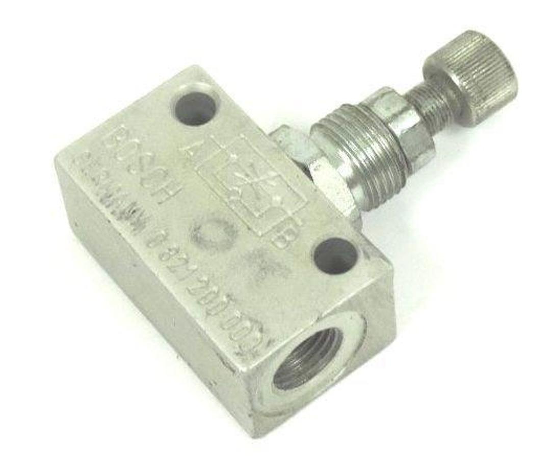 Used BOSCH 0821200008 FLOW CONTROL VALVE PORT 1/2 G1/8 THROTTLE 2MM, 0 821 200 008