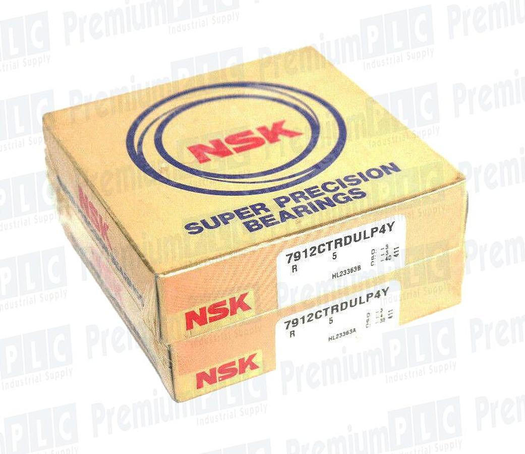 Used SET OF 2 NEW SEALED NSK 7912CTRDULP4Y SUPER PRECISION BALL BEARINGS
