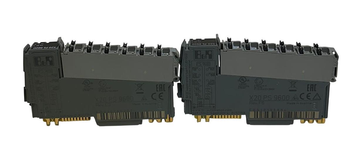 Used 2 B&R X20 PS 9600 / X20PS9600 X20 SERIES POWER SUPPLY MODULES 24VDC FOR BUS NSNP