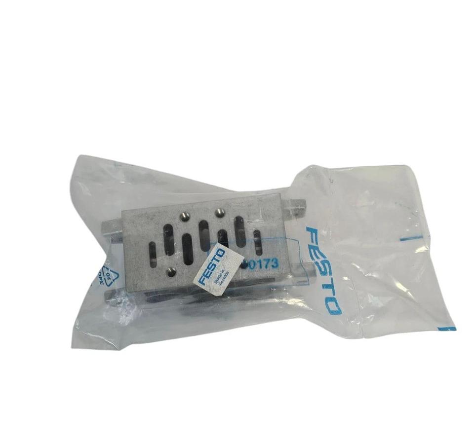 Used NEW FESTO VDMA-24-345-C-1 PNEUMATIC MANIFOLD 1/4 INCH NPT ALUMINUM