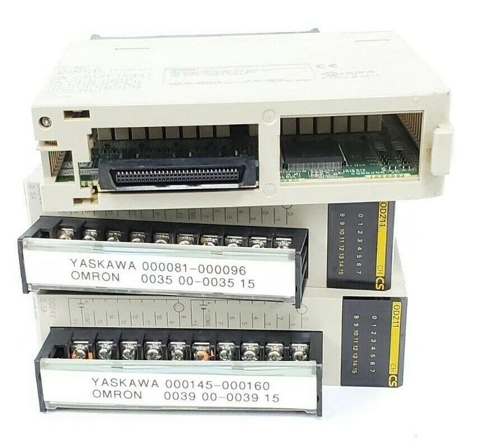 Used LOT OF 3 OMRON CS1W-OD211 OUTPUT UNITS CS1WOD211, 24V DC