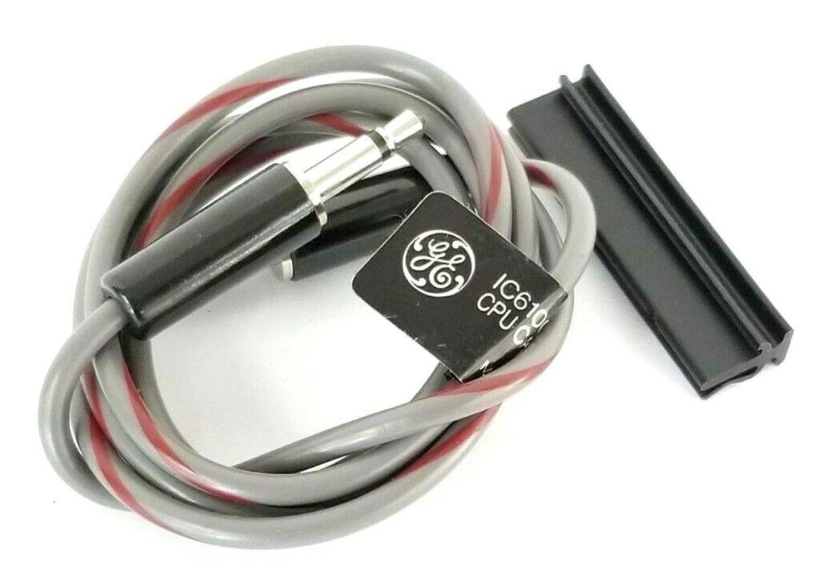 Used NEW GENERAL ELECTRIC IC610CBL151A CPU CASSETTE CABLE W/ GEJ-7003 GROUND CABLE