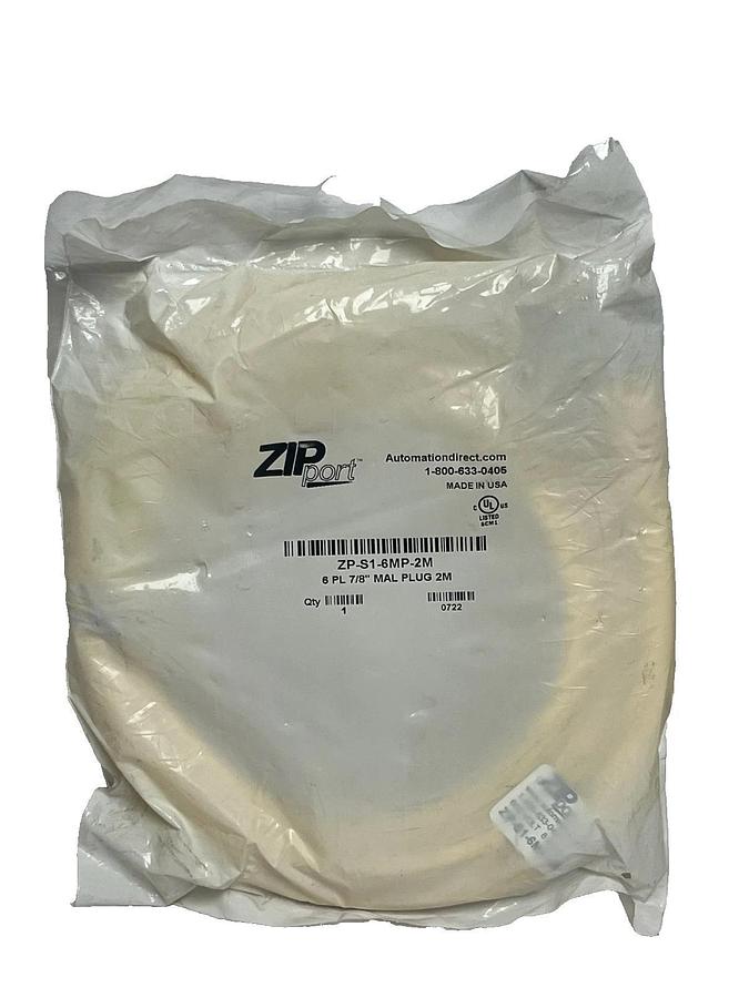 AutomationDirect ZIPport ZP-S1-6MP-2M Connection Cable 7/8-16 UN2 6-Pin Male 2m