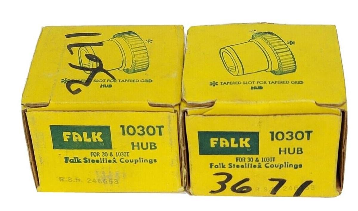 LOT OF 2 NEW FALK 1030T HUBS FOR 30 & 1030T Steelflex COUPLINGS