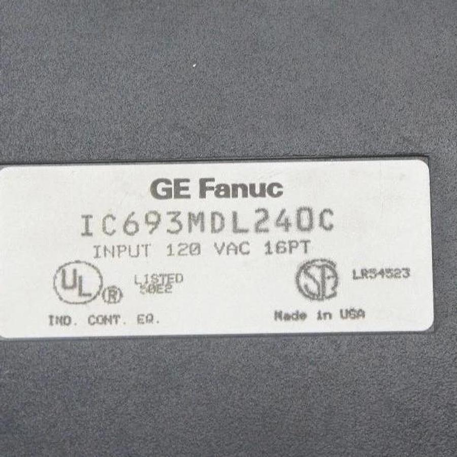 Used LOT OF 2 GE FANUC IC693MDL240C INPUT MODULES 120 VAC 16PT