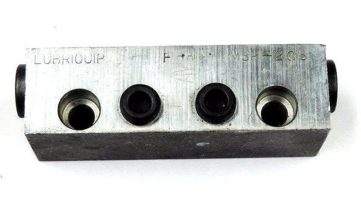 Used LUBRIQUIP MSP-20S MODULAR DIVIDER VALVE MSP20S