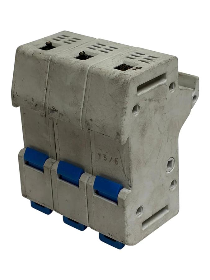 Used Allen-Bradley 1492-FB3J30 Class J Fuse Holder 3-Pole 30A 600V DIN Rail