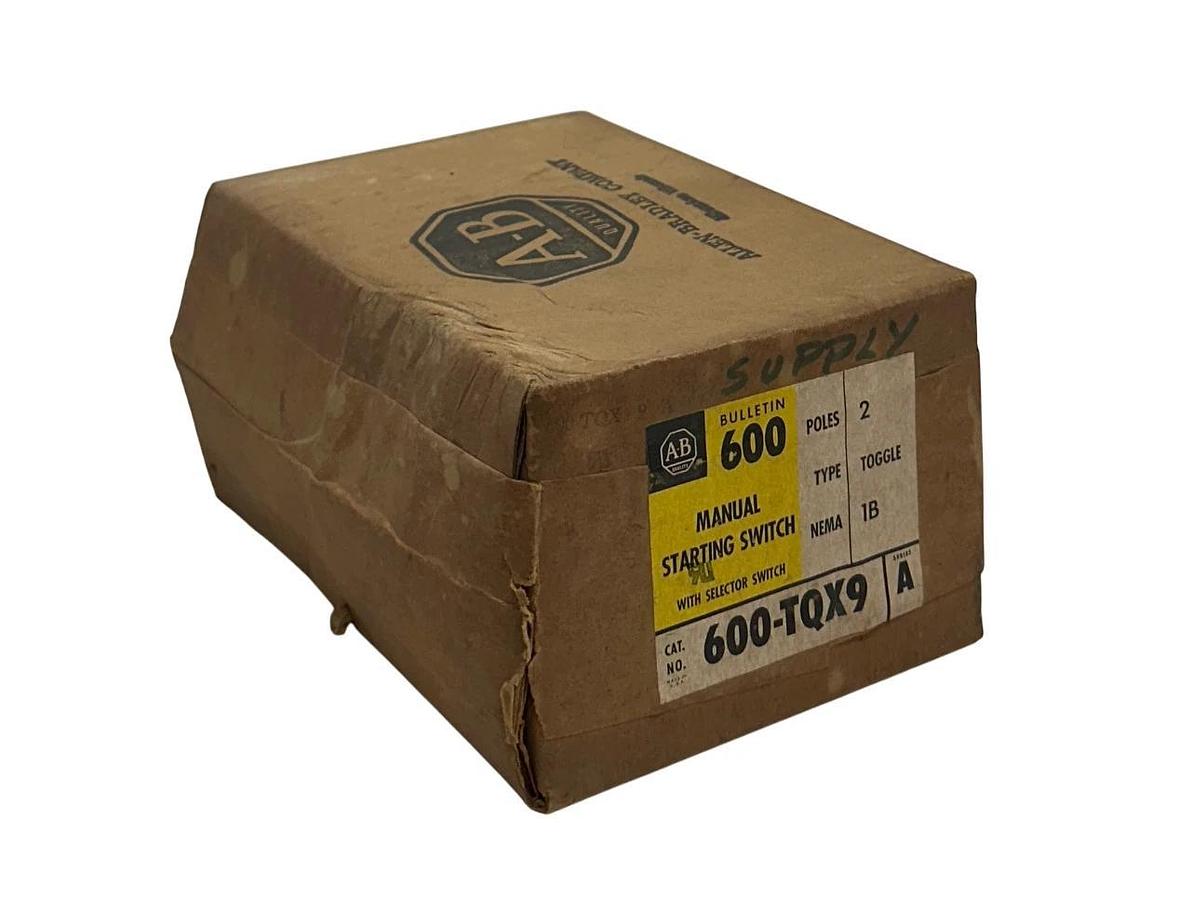 ALLEN BRADLEY 600-TQX9 /A BULLETIN 600 MANUAL STARTING SWITCH 2-POLE 1B NSMP