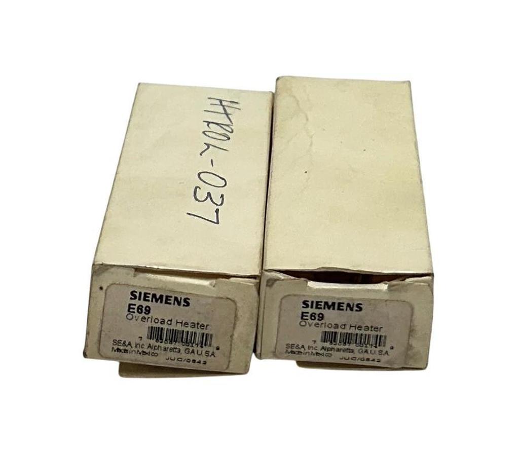 2 SIEMENS E69 THERMAL OVERLOAD HEATER ELEMENTS TYPE E OEM NSMP