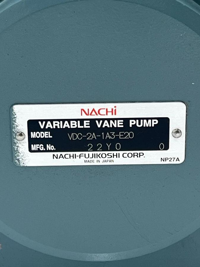 NACHI VDC-2A-1A3-E20 Hydraulic Variable Vane Pump 1" Shaft *BROKEN BOLTS*