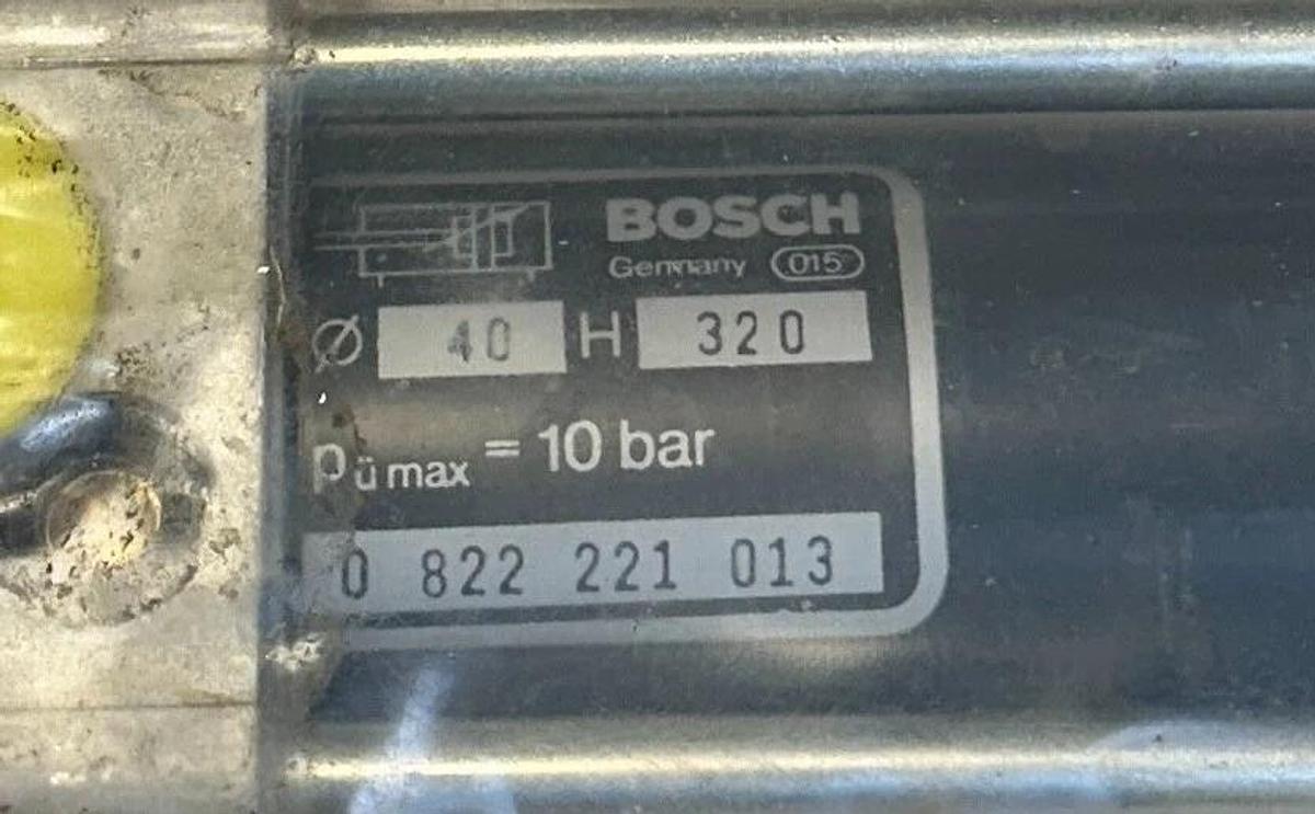 Used BOSCH 0 822 221 013 / 0822221013 PNEUMATIC CYLINDER SINGLE-ROD 10BAR NSMP