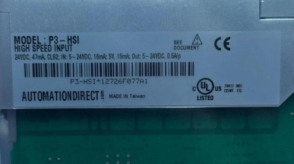AutomationDirect P3-HSI / P3HSI Productivity3000 HIGH-SPEED INPUT MODULE NSMP