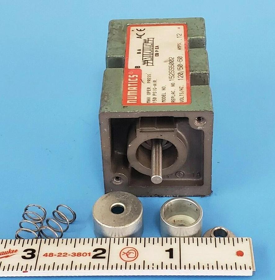 Used NUMATICS 152SS5002 SOLENOID VALVE BODY .12 AMPS