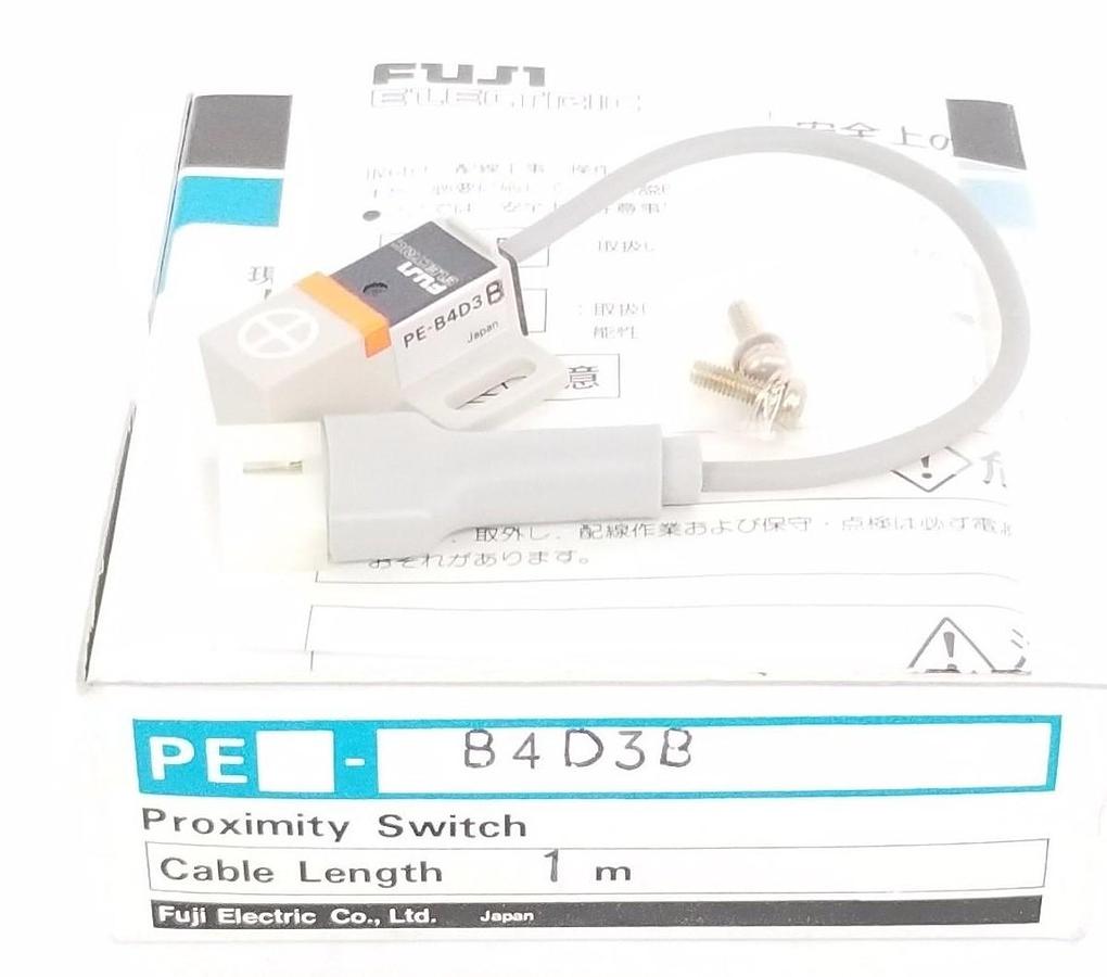 Used NIB FUJI ELECTRIC PE-B4D3B PROXIMITY SWITCH PEB4D3B, 1M