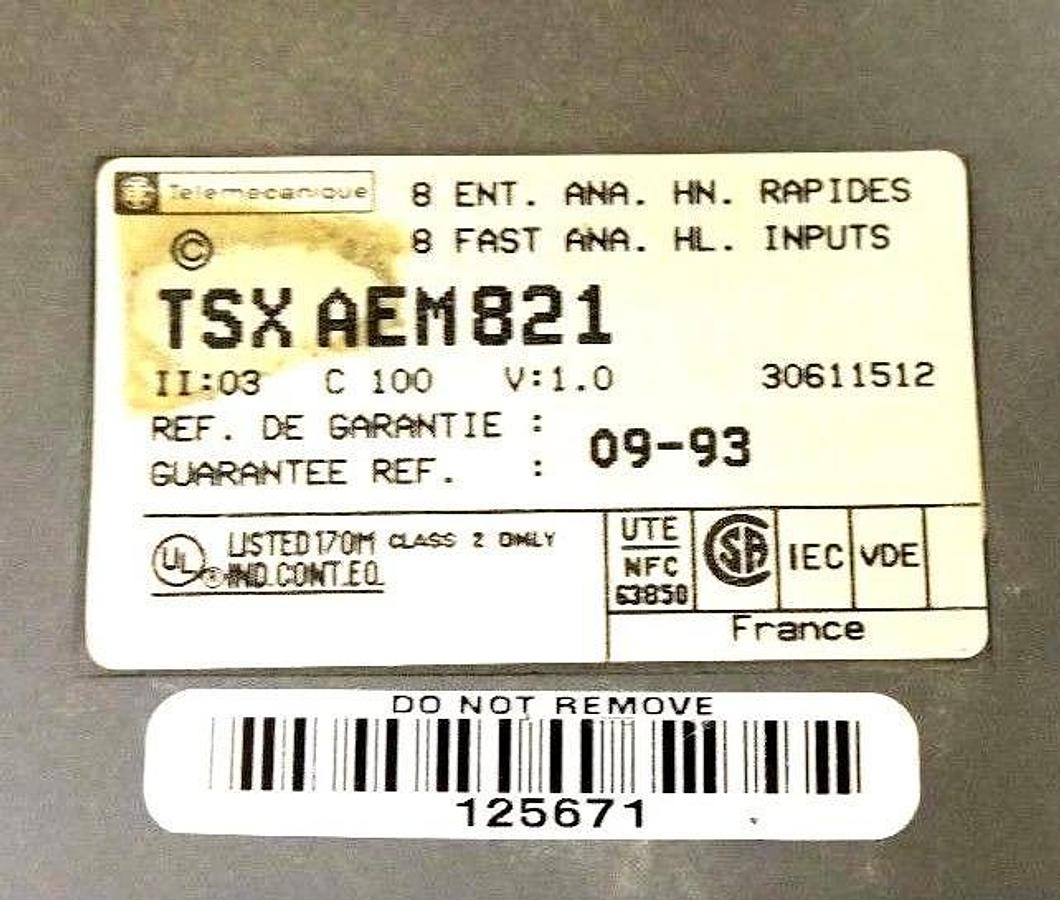 Refurbished TELEMECANIQUE TSXAEM821 INPUT ANALOG 8POINT FAST HL 1.0V TSX-AEM821 TSX-AEM-821