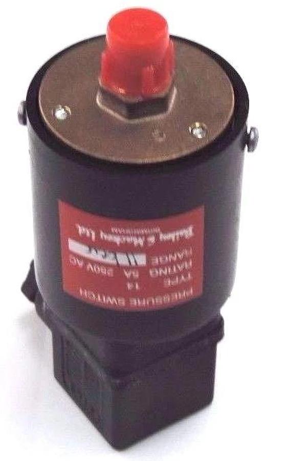 Used NIB BAILEY & MACKEY TYPE 14P PRESSURE SWITCH 11 BAR,TYPE 14, TREADED 1/8'' BSP
