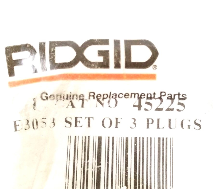 Used NEW RIDGID 45225 SET OF 2 PLUGS E3053
