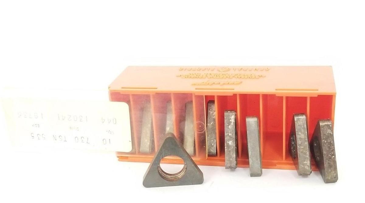 BOX OF 10 NEW GE CARBOLOY SYSTEMS 730 TSN 535 CARBIDE INSERTS 044 130241 19735