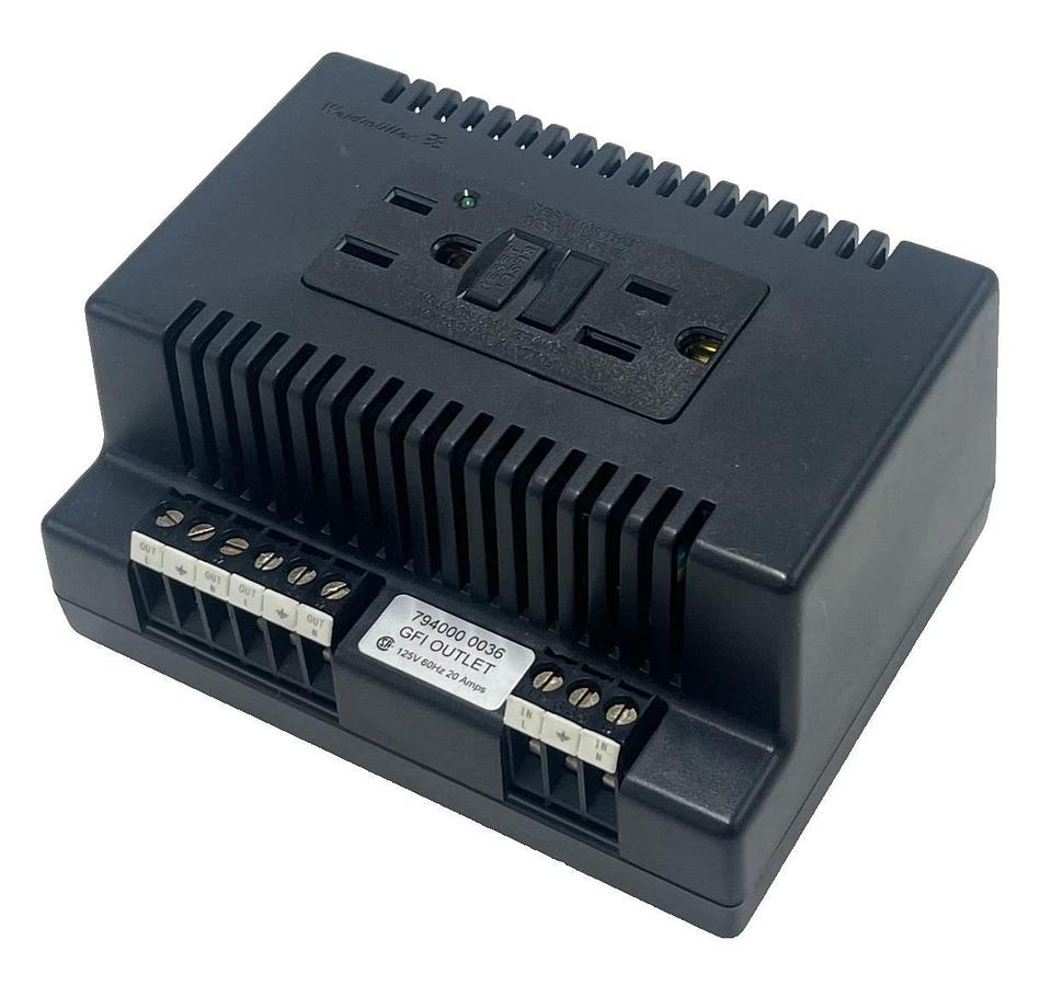 Used Weidmuller 794000-0036 GFI Outlet 20A 125V 60Hz LLP Terminals 7940000036