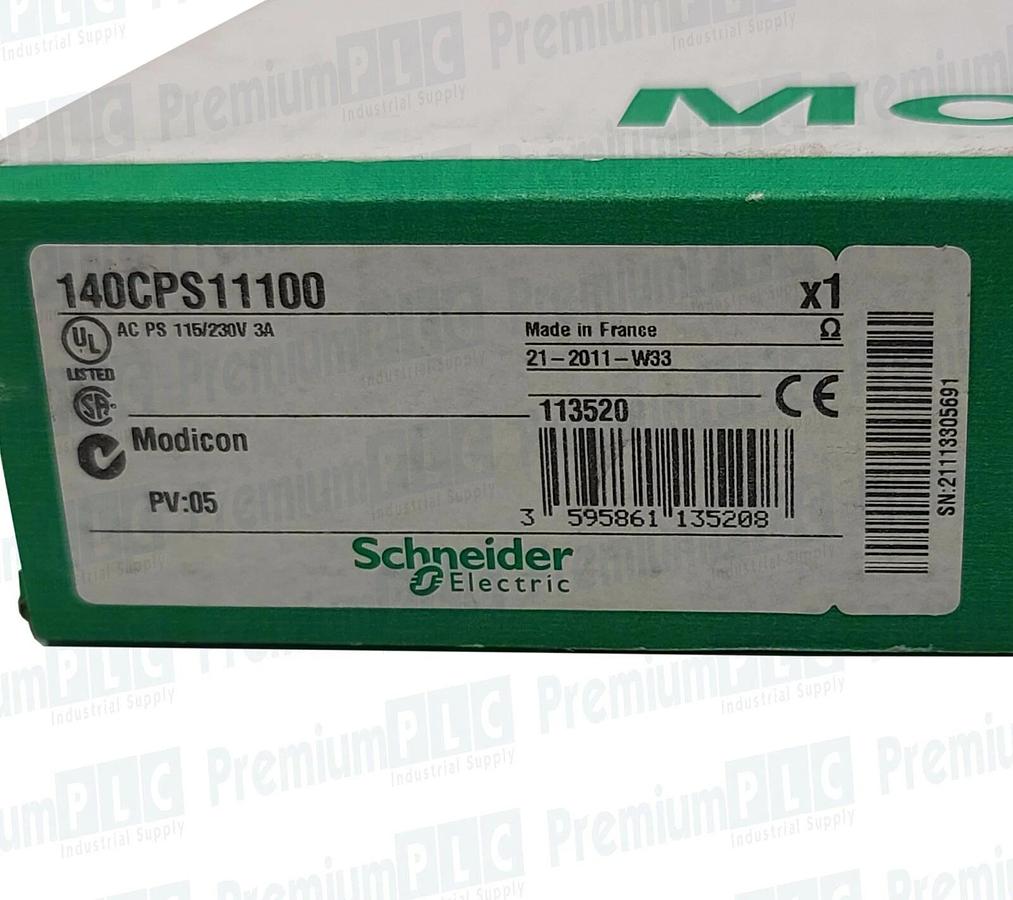 Used NEW F/S SCHNEIDER 140CPS11100 MODICON QUANTUM AC POWER SUPPLY 115/230V 3A
