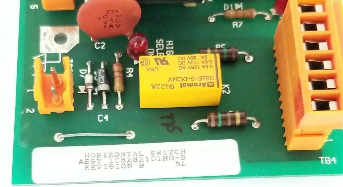 Used BOSTON / FINCOR 106282101HM-B HORIZONTAL SWITCH BOARD REV: B NL 106282101HM