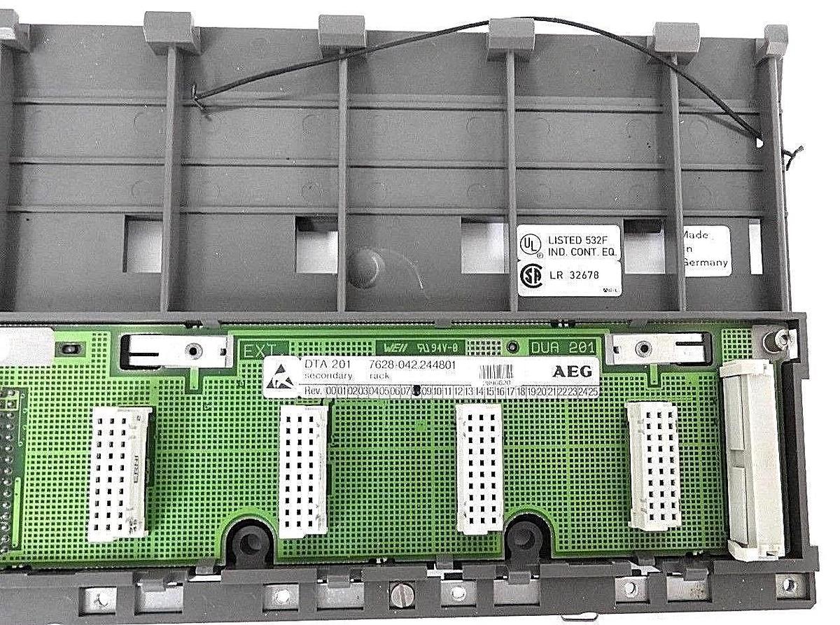 Used AEG MODICON DTA 201 7628-042.244801 SECONDARY RACK 5-SLOT REV. 08