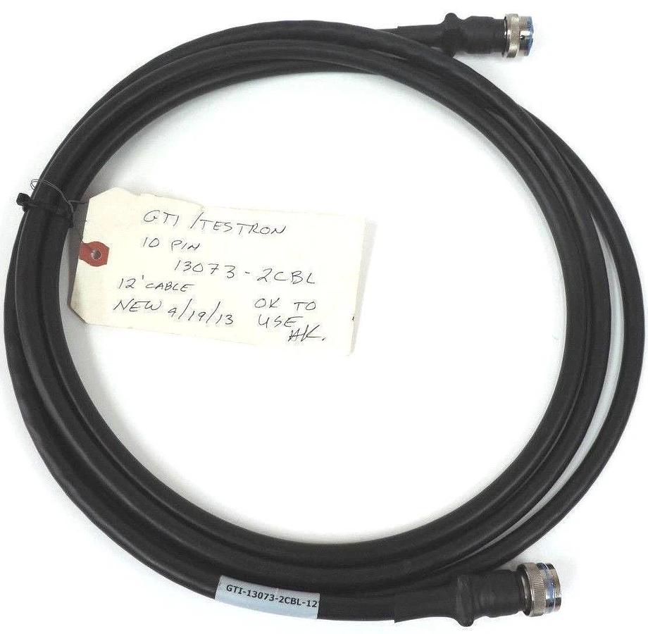 NEW TESTRON GTI-13073-2CBL-12 10PIN MALE-10PIN FEMALE CONNECTOR CABLE ASSEMBLY