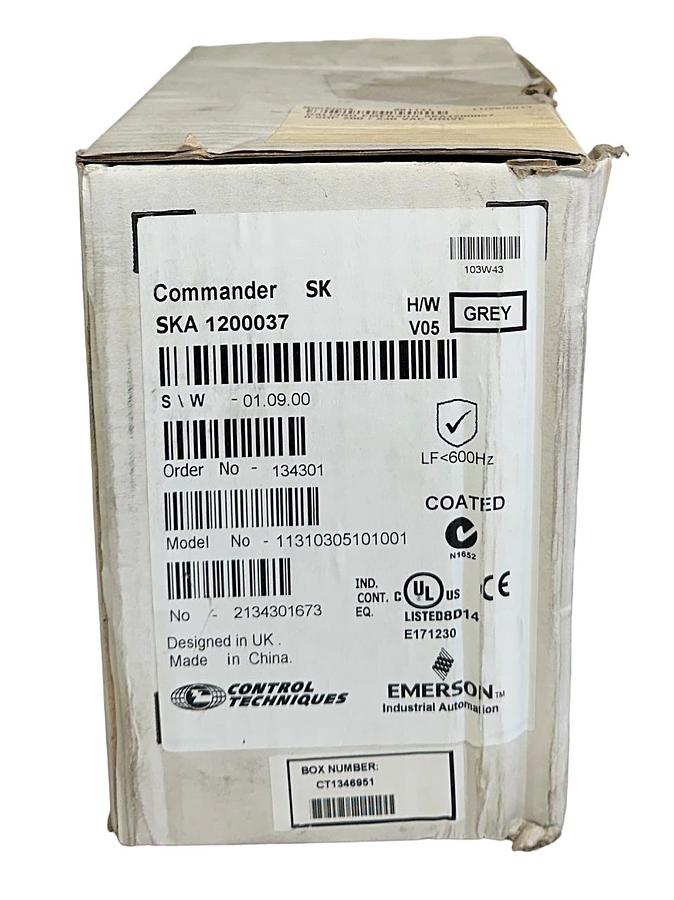Used CONTROL TECHNIQUES SKA1200037 / 11310305101001 COMMANDER SK DRIVE 0.37kW NSMP