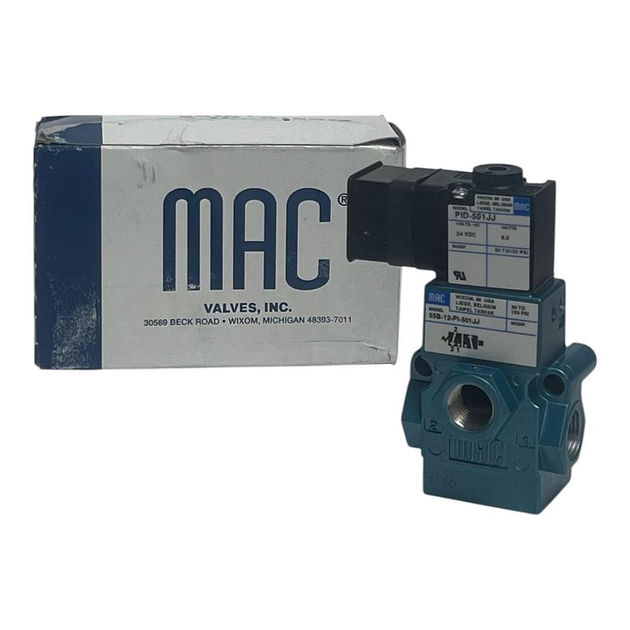 MAC Valves 55B-12-P1-501JJ Pneumatic Solenoid Valve 55 Series 24VDC - NSMP