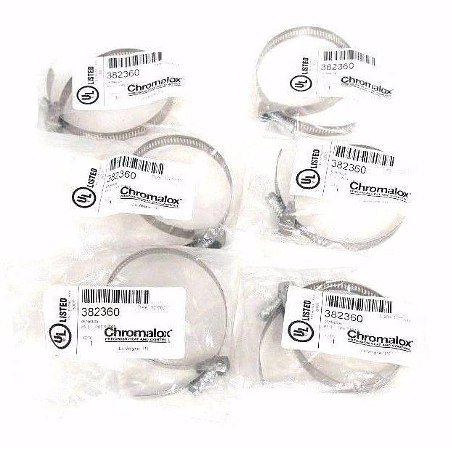 Used LOT OF 6 NEW CHROMALOX 382360 PS-3 PIPE STRAP