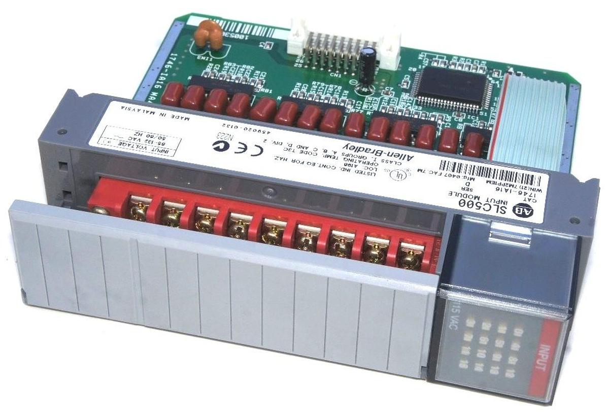 Used ALLEN BRADLEY SLC 500 1746-IA16 INPUT MODULE 85-132VAC 50/60HZ SER D 1746IA16