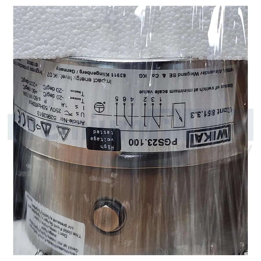 Used WIKA PGS23.100...LM-D30 15psi 1/2 NPT BOURDON TUBE PRESSURE GAUGE w/CONTACT NSMP