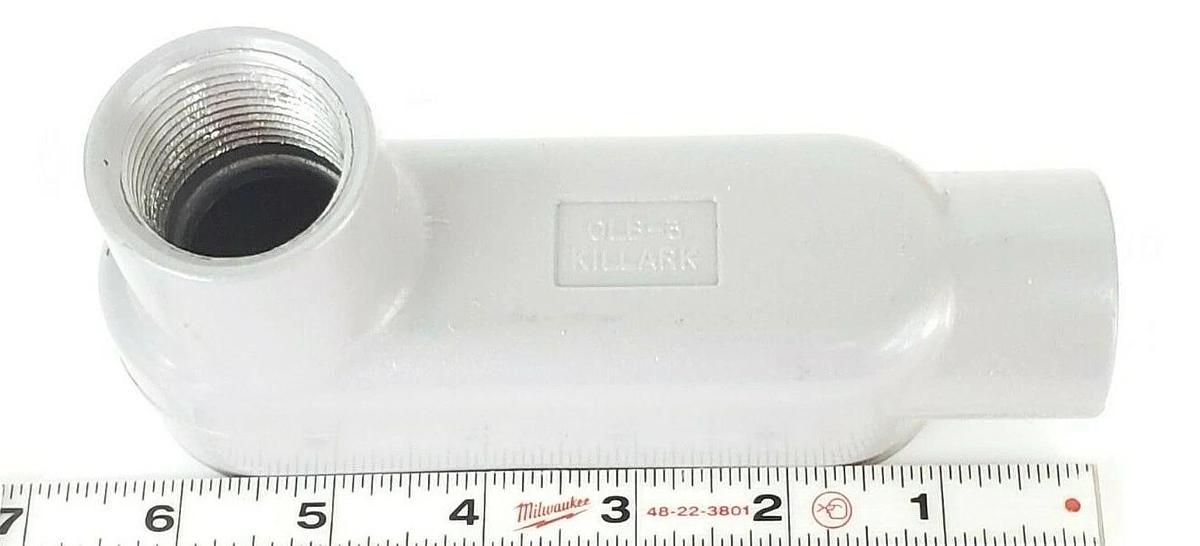 BOX OF 3 NEW KILLARK OLB-3, O SERIES TYPE LB CONDUIT BODIES ALUMINUM 1IN