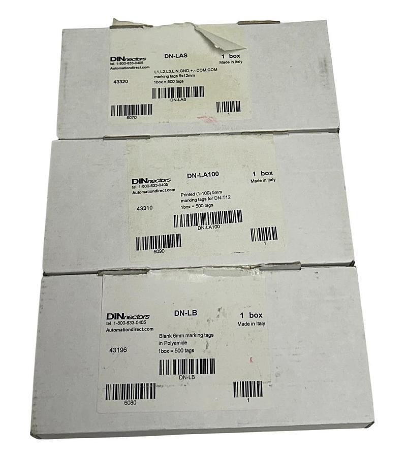 AUTOMATIONDIRECT DN-LAS / DN-LA100 / DN-LB BLANK AND PRINTED TAGS 1000+ NSMP