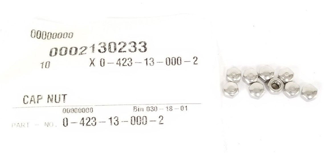 Used LOT OF 9 NEW KRONES 0-423-13-000-2 CAP NUTS 0423130002