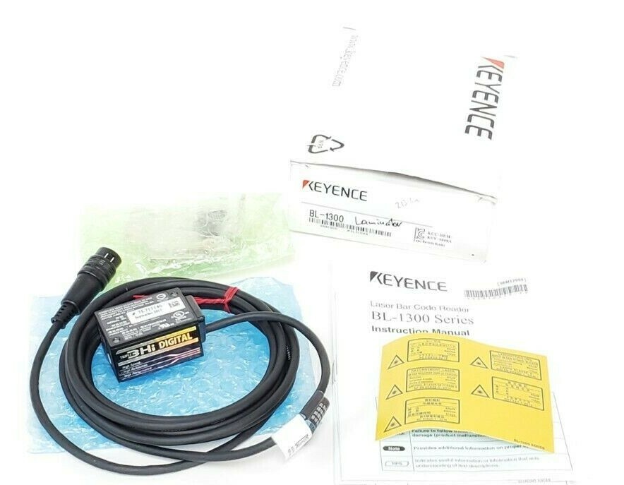 NIB KEYENCE BL-1300 BARCODE READER LASER SINGLE SCAN BL1300