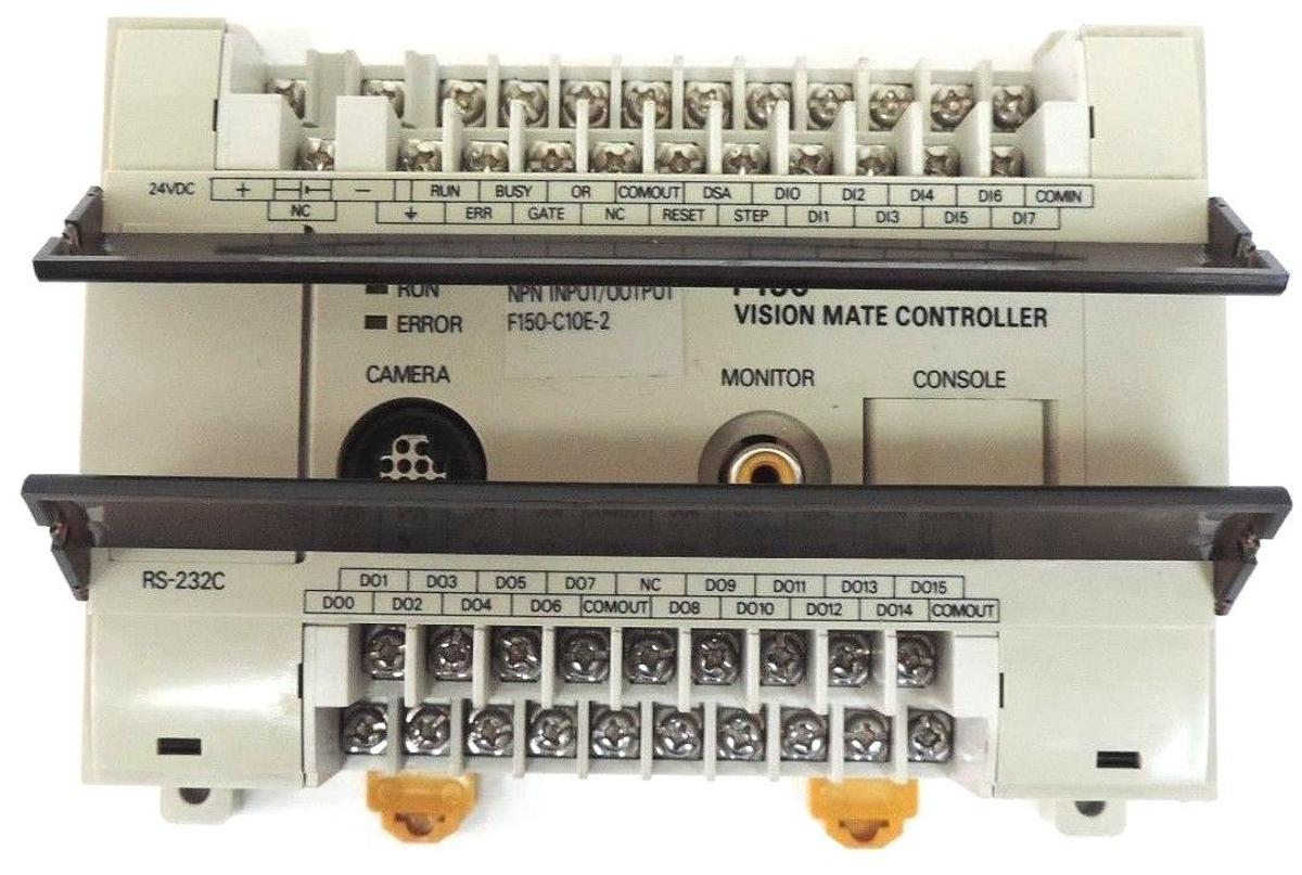 Used OMRON F150-C10E-2 VISION MATE CONTROLLER & CONSOLE KEYPAD F150-KP, MONITOR CABLE