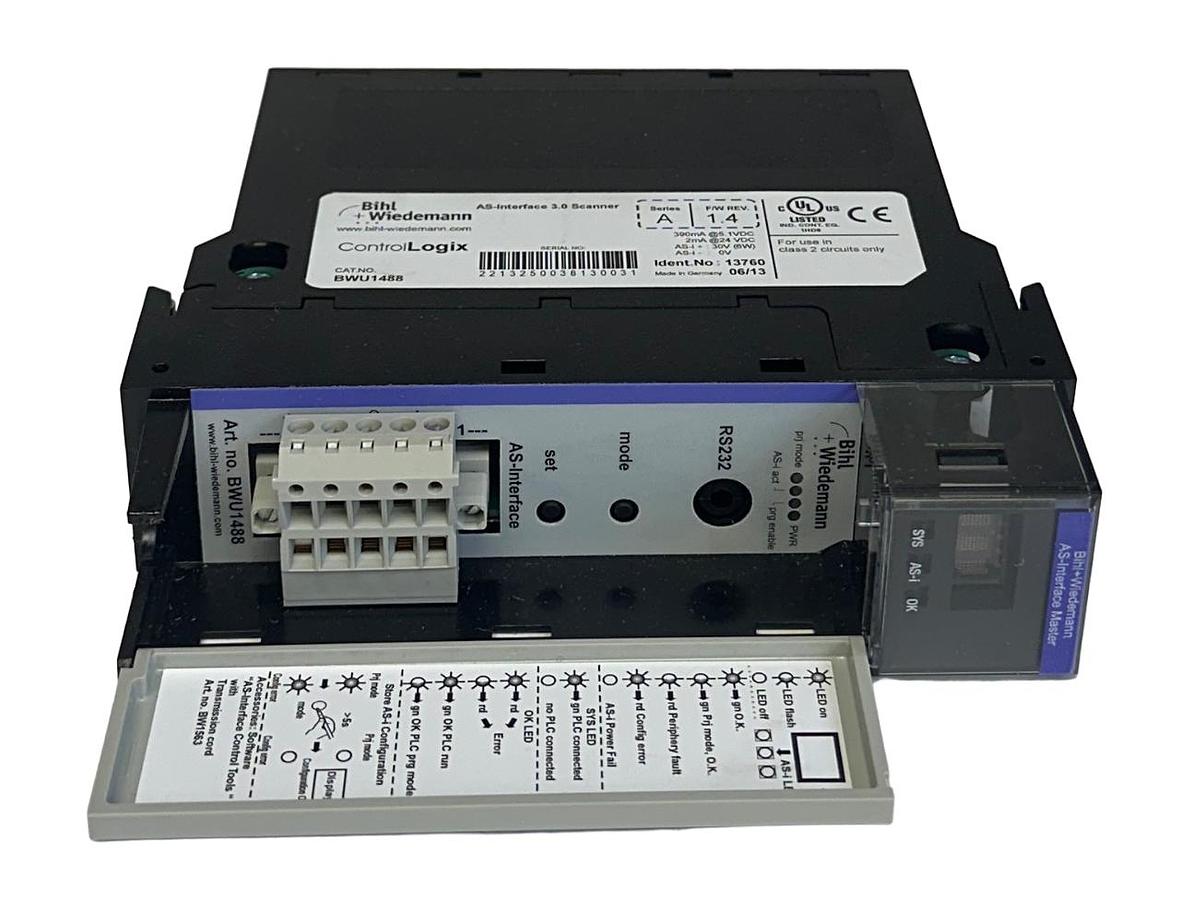Used BIHL+WIEDEMANN BWU1488 /A ControlLogix AS-Interface 3.0 SCANNER 13760 NSMP