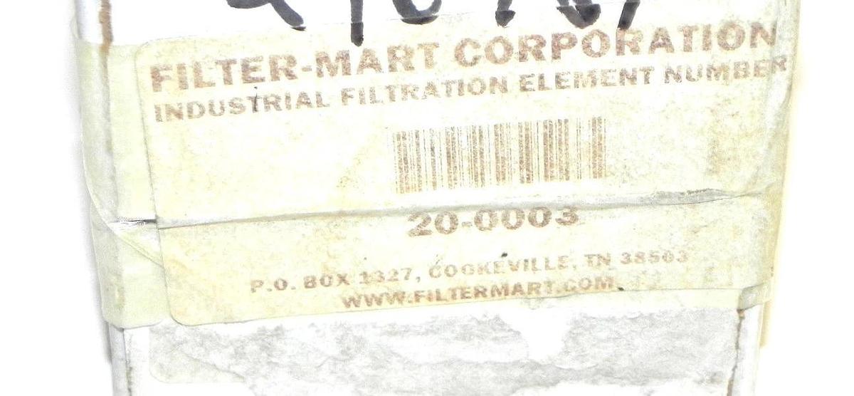 Used FACTORY SEALED FILTER MART 20-0003 INDUSTRIAL FILTER 200003