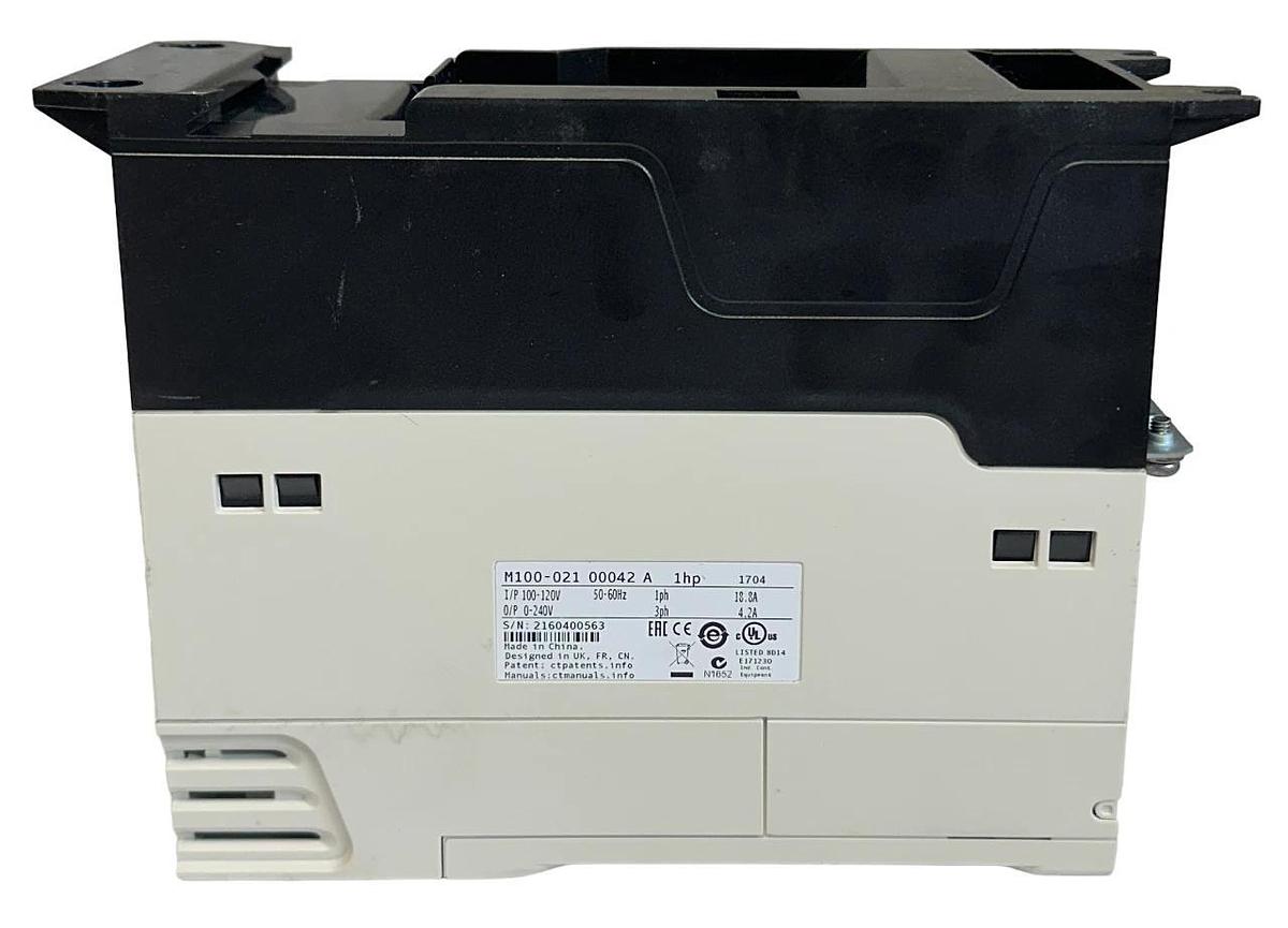 Used EMERSON CONTROL TECHNIQUES M100-021 00042 A / M100 UNIDRIVE 1HP 100-120V IN USNP