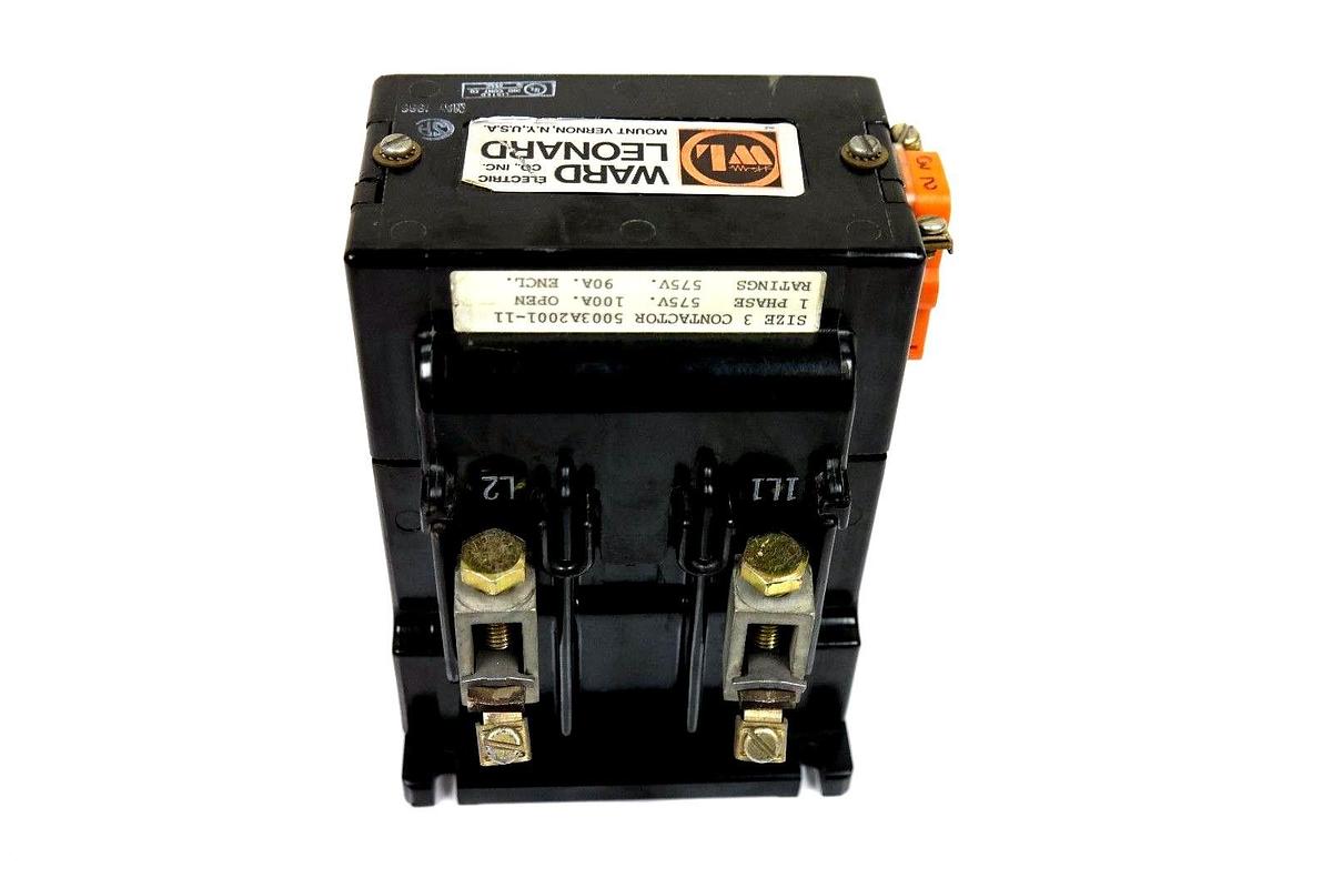 Used WARD LEONARD 5003A2001-11 SIZE 3 CONTACTOR 1 PHASE 115V 50/60HZ 5003A200111
