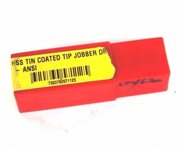 Used LOT OF 8 NEW DORMER A012 HSS TIN COATED TIP JOBBER DRILL BITS - ANSI, 1/4 IN