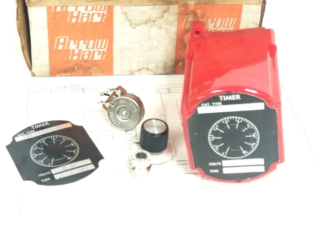NIB ARROW HART TEMI-117-D TIMER 110VAC .1-7 SEC 5A 115V 2A 220V TEMI117D