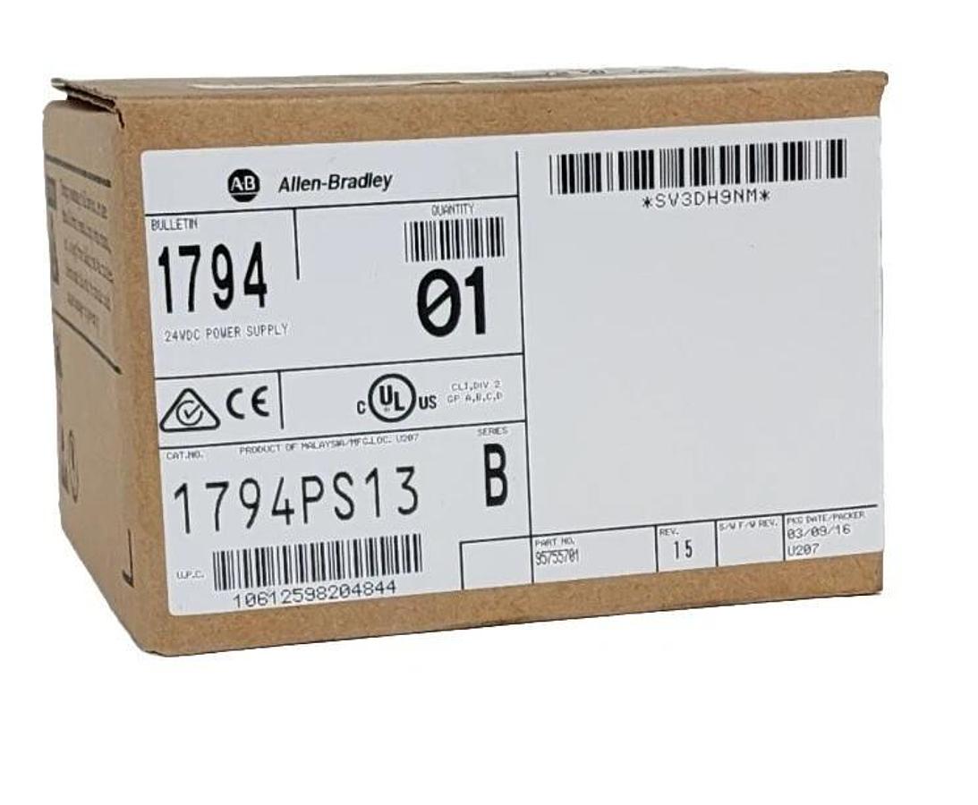 Used FACTORY SEALED ALLEN BRADLEY 1794PS13 SER. B POWER SUPPLY MODULE 1794-PS13