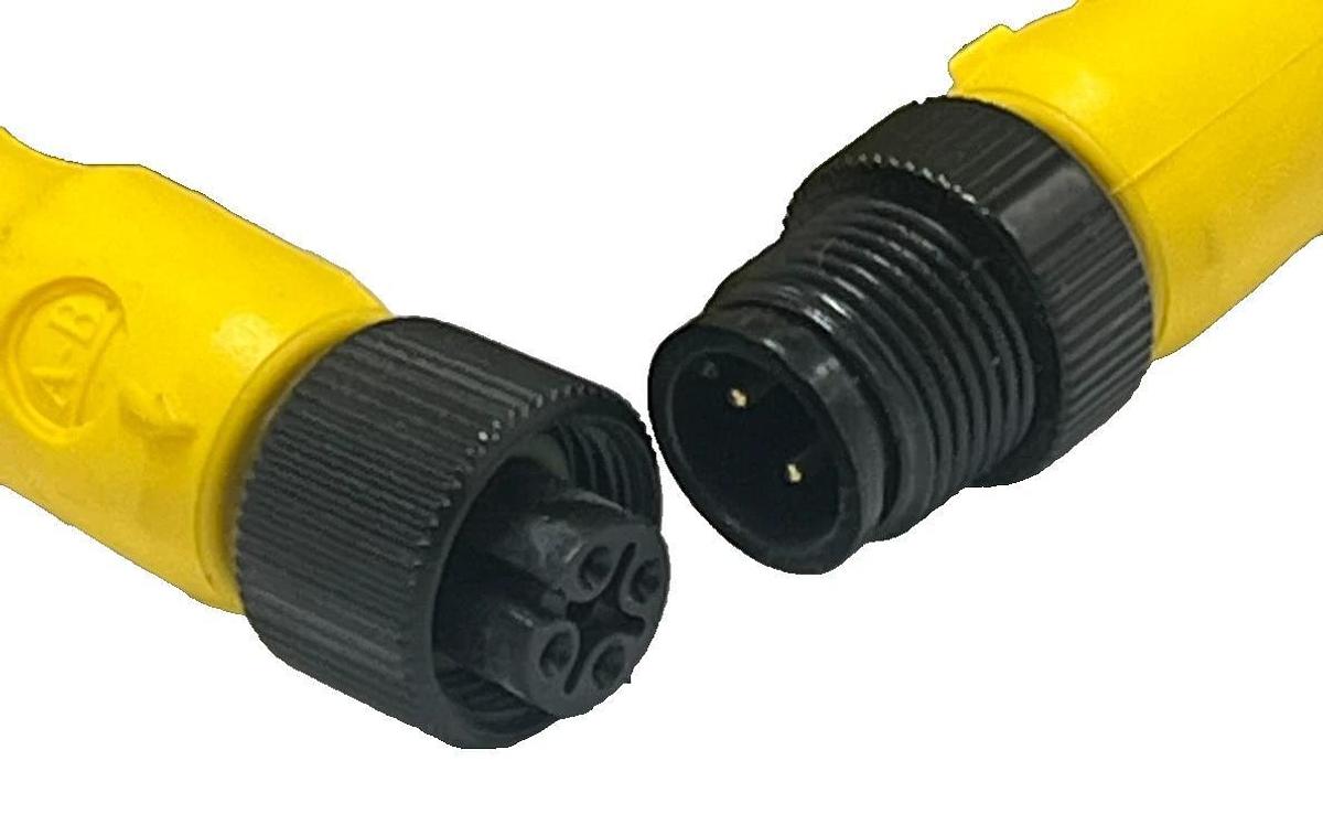 ALLEN BRADLEY 889D-F4ECDM-10 SER B MICRO CABLE FEMALE TO MALE STRAIGHT 4PIN NSNP
